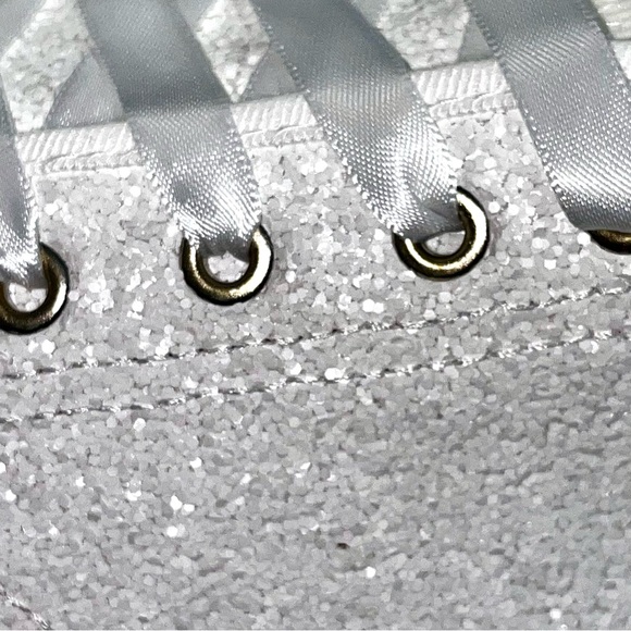 Kate Spade-Trista Glitter Sneaker in white size 8 1/2 - Picture 10 of 16